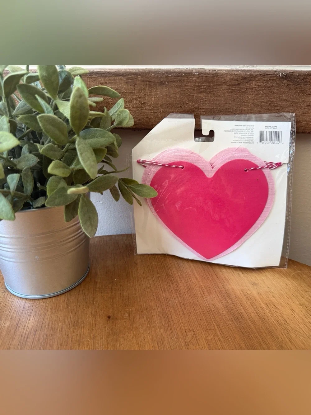 Target Pink Layered Heart Garland with Twine